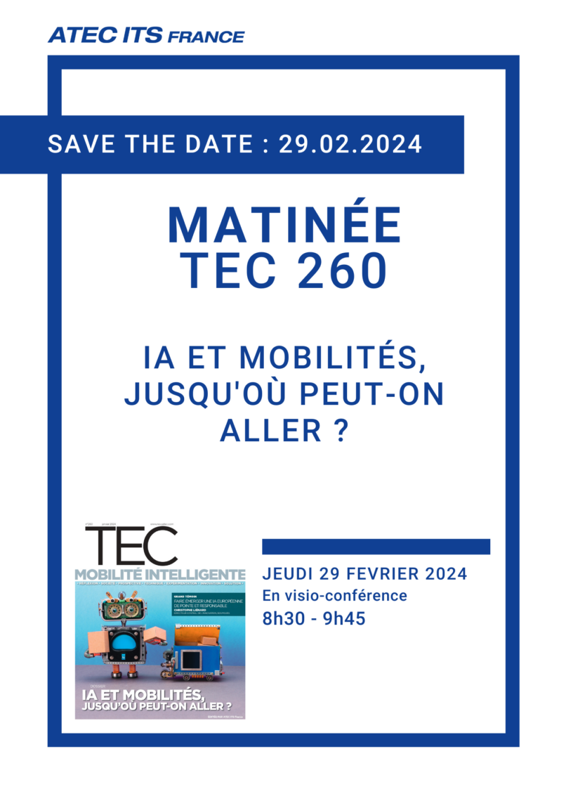 29 février Matinée TEC 260 IA et Mobilités, jusqu'où peuton aller